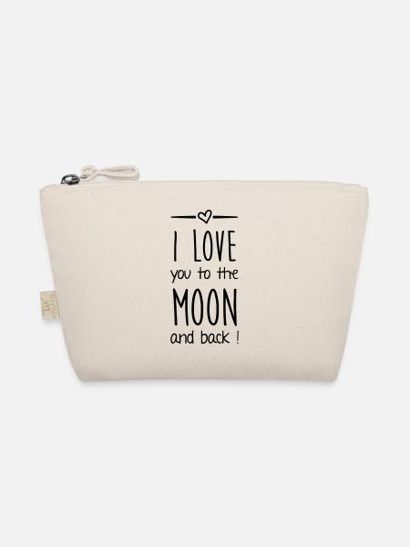 I love you to the moon - Bio-Täschchen - Natur