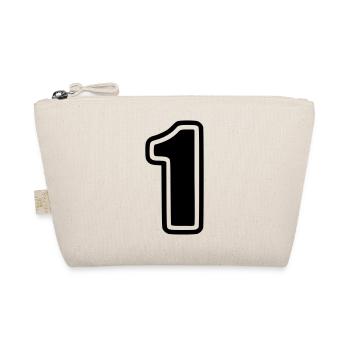 Number One / Nummer 1 / Eins - Bio-Täschchen - Natur - Vorne