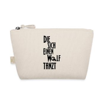 Die sich einen Wolf tanzt Tanz Tanzen Geschenk - Bio-Täschchen - Natur - Vorne