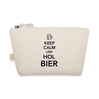 Keep calm und hol Bier Bierkasten Grillparty Wiesn - Bio-Täschchen - Natur - Vorne