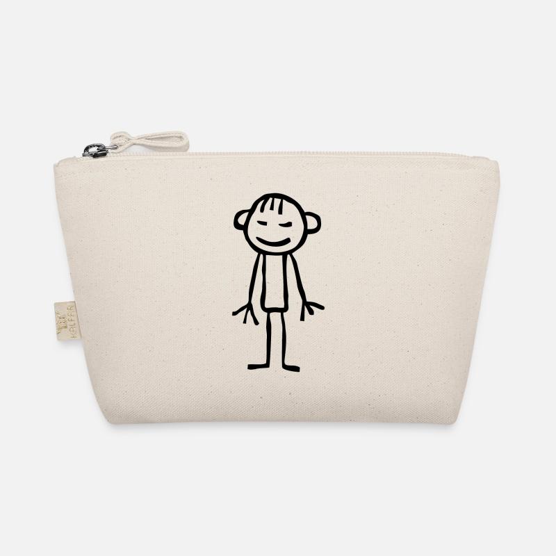 Stick figure child drawing Organic Pouch