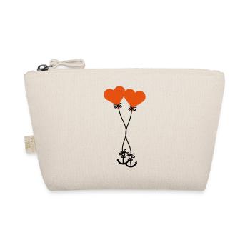 2 pairs of couples in love anchor heart balloon fli - Organic Pouch - nature - Front