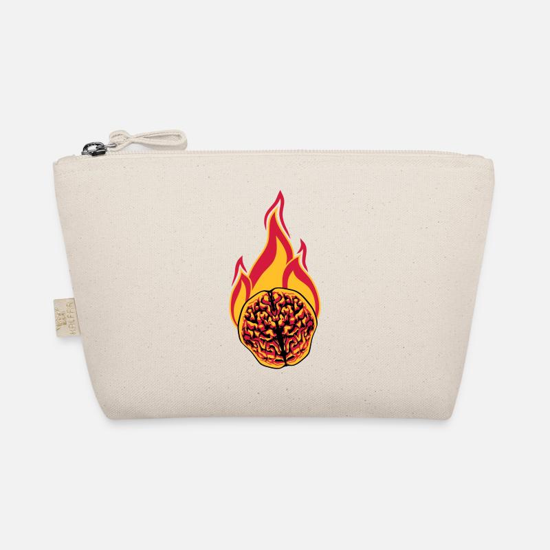 smart brain smart on fire think ko Organic Pouch