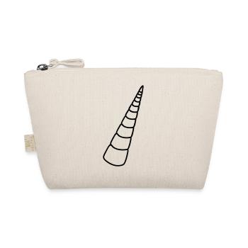 design horn gluecklich stehend einhorn pferd unico - Bio-Täschchen - Natur - Vorne