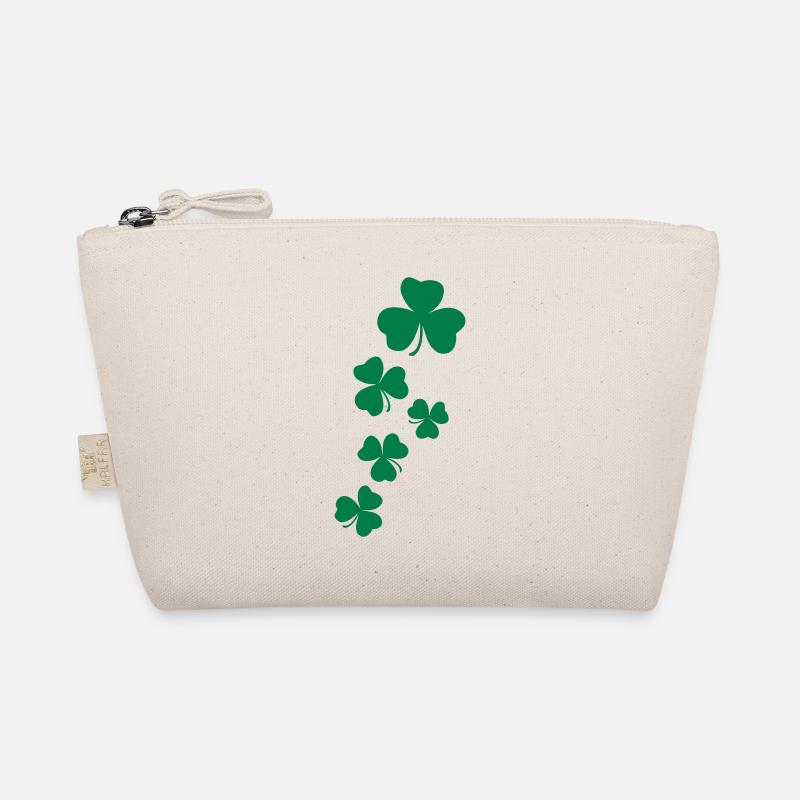 Kleeblatt Kleeblätter St.Patty Tag - Bio-Täschchen - Natur