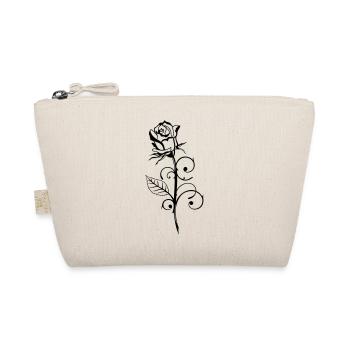 Beautiful rose with leaf - Organic Pouch - nature - Front