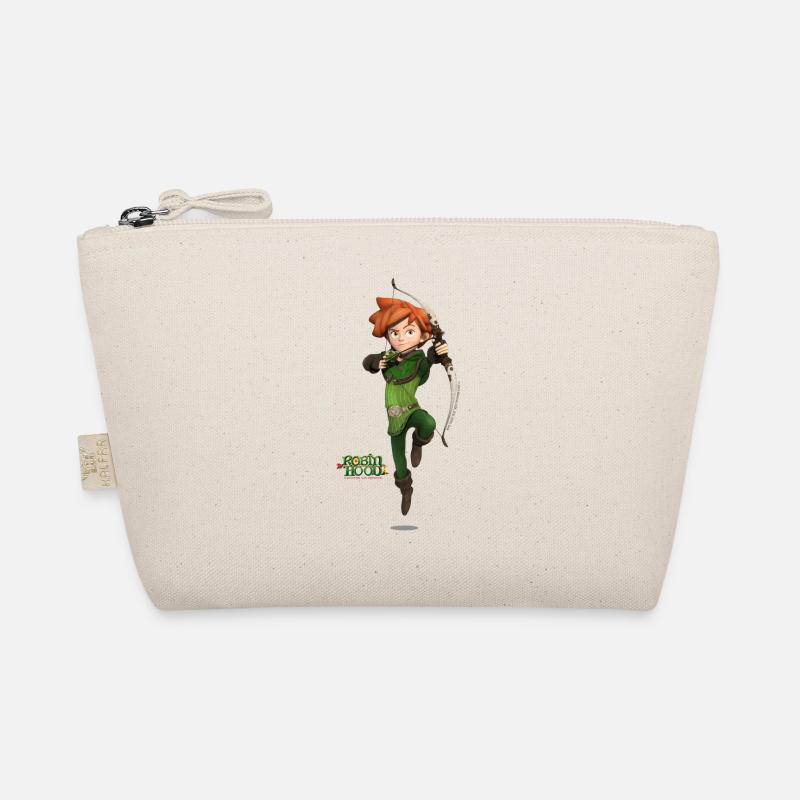 Robin Hood Schlitzohr von Sherwood Pose mit Bogen - Bio-Täschchen - Natur