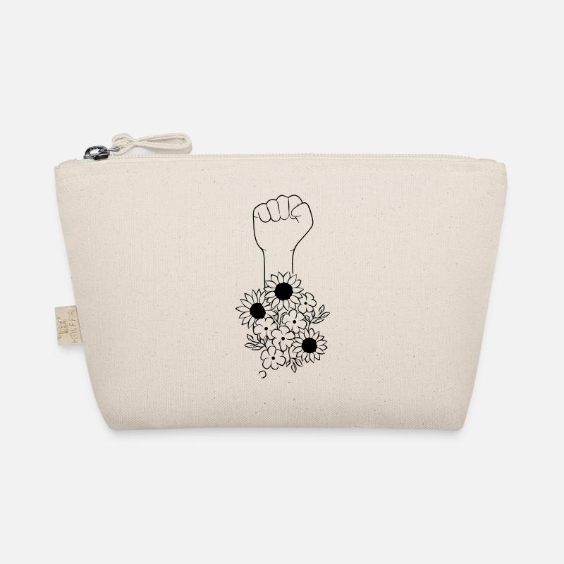 blumen faust schwarz Bio-Täschchen