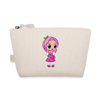 Fille mignonne dans le hijab rose - Trousse biologique - nature - Devant