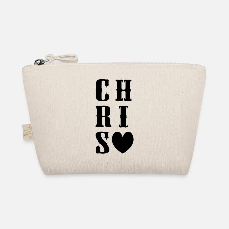 Chris Name mit Herz Bio-Täschchen