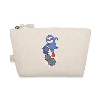 Sloth boules player throws boules balls petanque - Organic Pouch - nature - Front