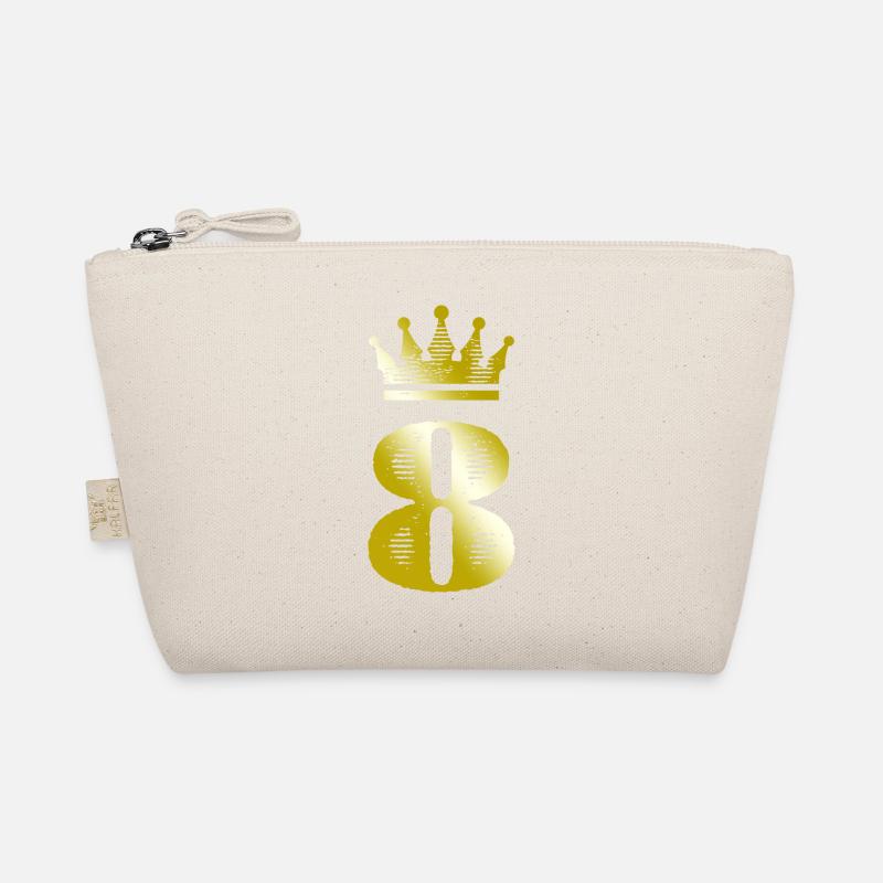 8 Number Crown Gold Organic Pouch