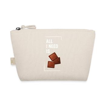 ALL I NEED IS LOVE AND Chocolate - Organic Pouch - nature - Front