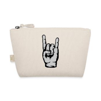 Hand signal Heavy Metal Logo - Organic Pouch - nature - Front
