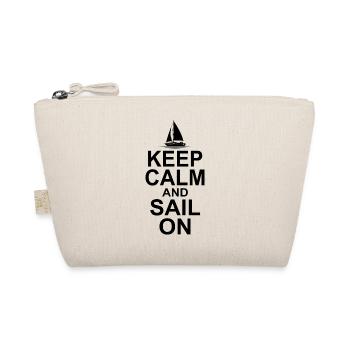 Keep Calm And Sail On Captain Sailor Skipper Boat - Bio-Täschchen - Natur - Vorne