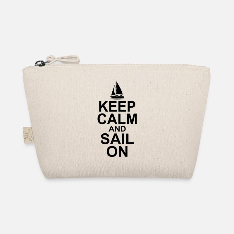 Keep Calm And Sail On Captain Sailor Skipper Boat - Bio-Täschchen - Natur