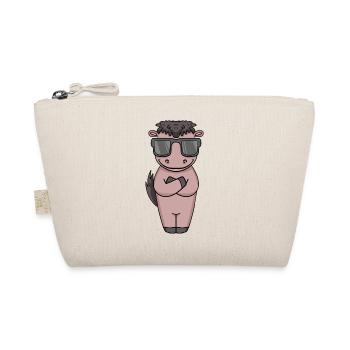 Horse with sunglasses - Organic Pouch - nature - Front