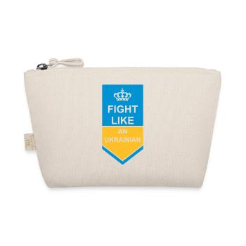 fight like ukrainians quote - Organic Pouch - nature - Front