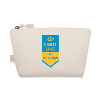 fight like ukrainians quote - Organic Pouch - nature - Front
