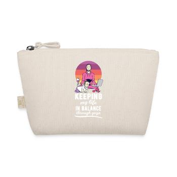 Keeping My Life In Balance Through Yoga - Organic Pouch - nature - Front