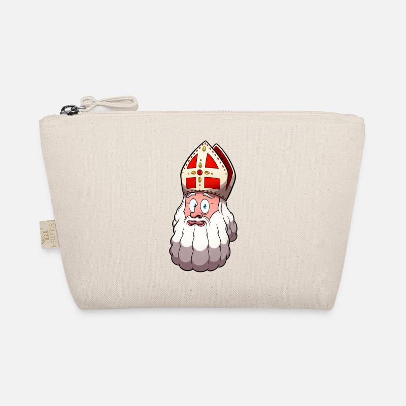 Saint Nicholas Face - Organic Pouch - nature