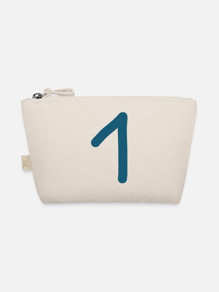 1 Number One Number Birthday - Organic Pouch - nature - Front