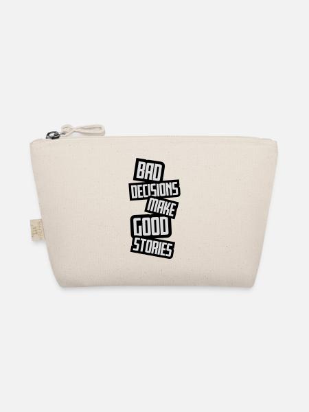 bad decisions great stories - Organic Pouch - nature - Front