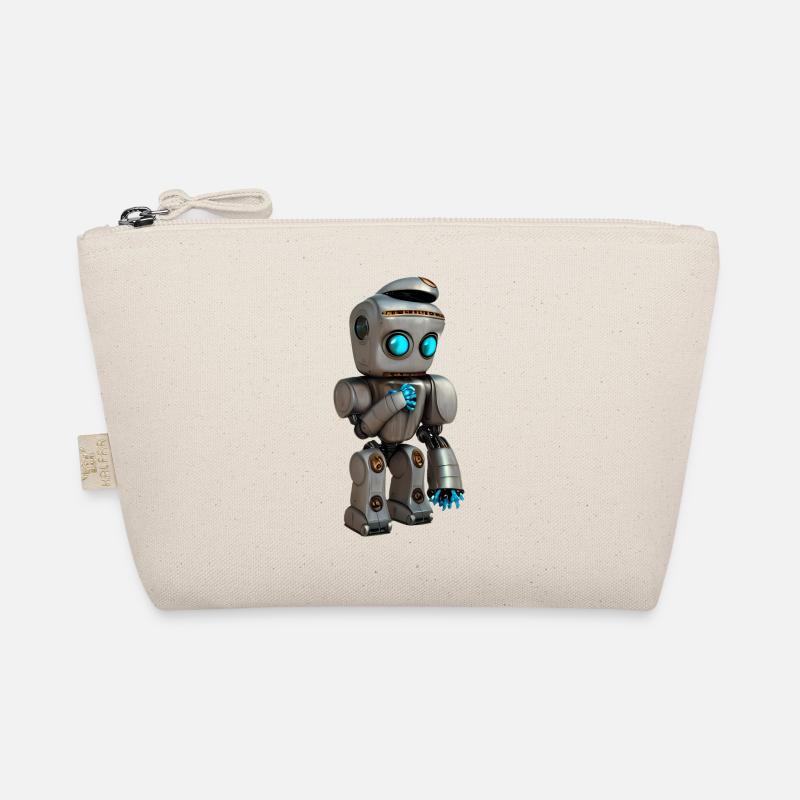 Blauäugiger Roboter Bio-Täschchen