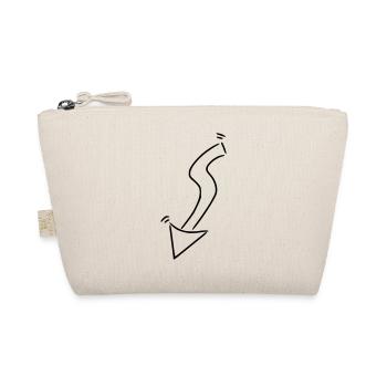 Arrow drawing sketch black - Organic Pouch - nature - Front
