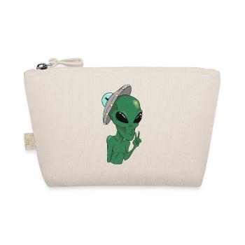 Alien making a symbol of peace - Organic Pouch - nature - Front