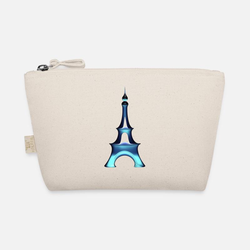 Blue glass Eiffel Tower Organic Pouch
