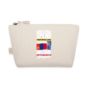 Mongolian Mongolia Mongolian Flag Quote - Organic Pouch - nature - Front