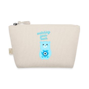 Evil Eye Protection Bear - Organic Pouch - nature - Front