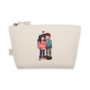 Dessin animé couple enceinte - Trousse biologique - nature - Devant