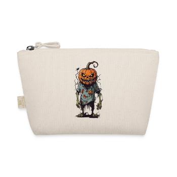 Zombie Kürbis Halloween Cartoon Monster - Bio-Täschchen - Natur - Vorne