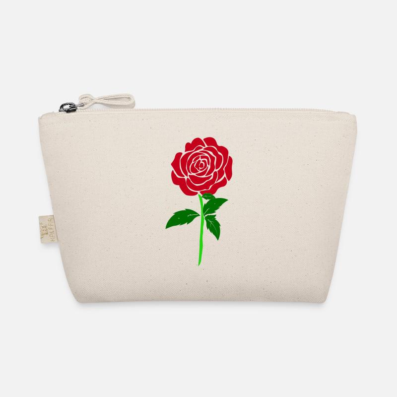 Minimalist rose designs, red roses merch Organic Pouch