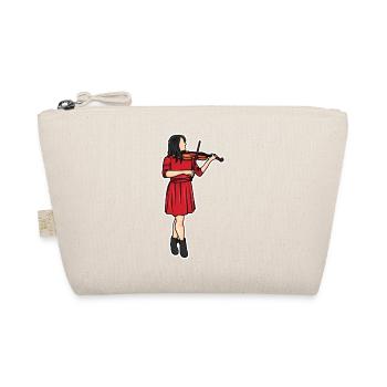 Violinist Drawing - Organic Pouch - nature - Front