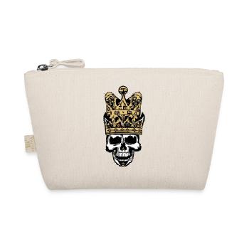 Totenkopf mit Krone - Bio-Täschchen - Natur - Vorne