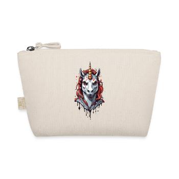 Dark Vampire Unicorn Halloween Design - Organic Pouch - nature - Front