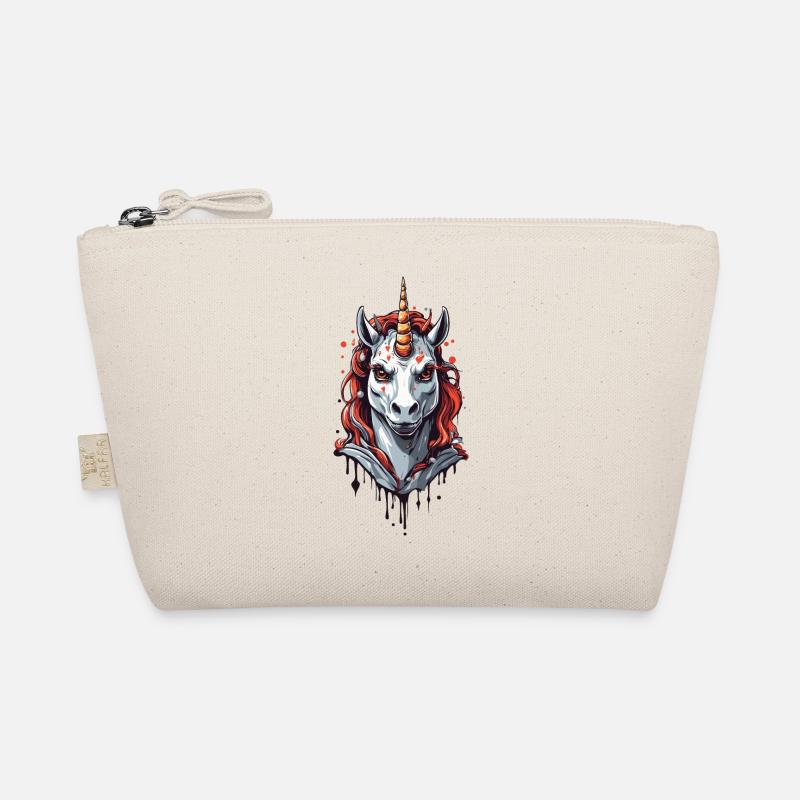 Dark Vampire Unicorn Halloween Design Organic Pouch