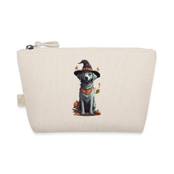 Cute Halloween Witches Dog Scary Design - Organic Pouch - nature - Front