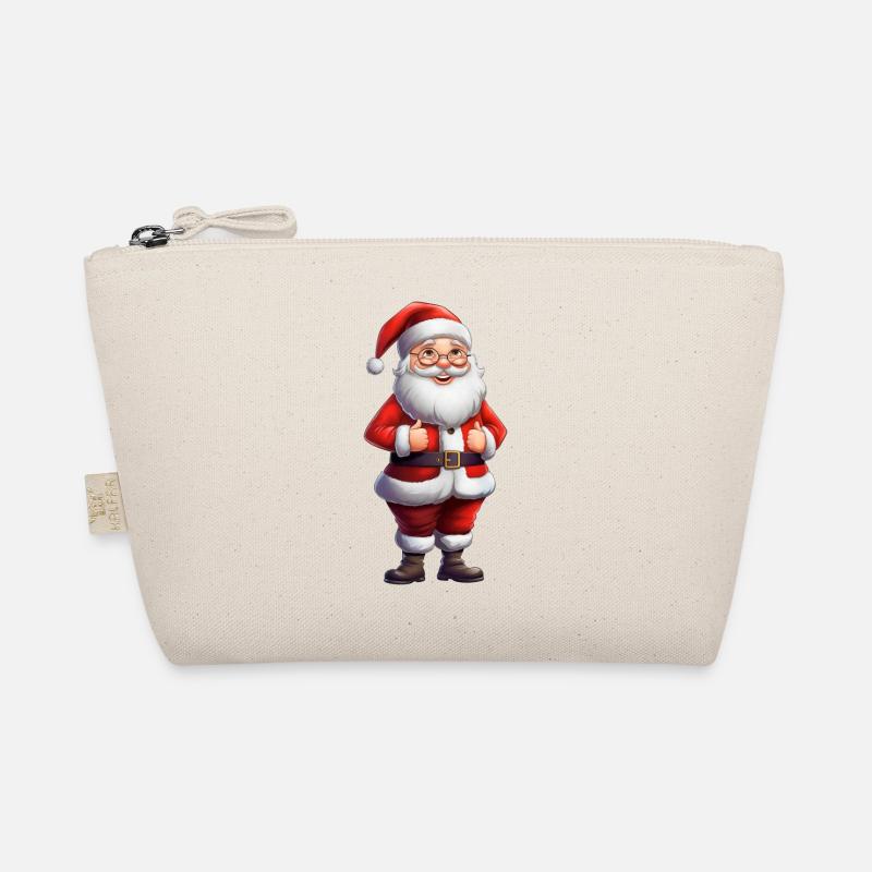 Freundlicher Weihnachtsmann Bio-Täschchen