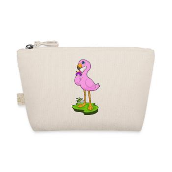 Crème glacée gaufrée Flamingo - Trousse biologique - nature - Devant