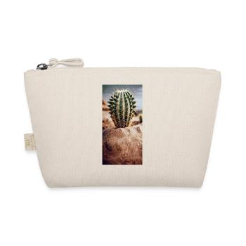 cactus in a sand desert pun - Organic Pouch - nature - Front