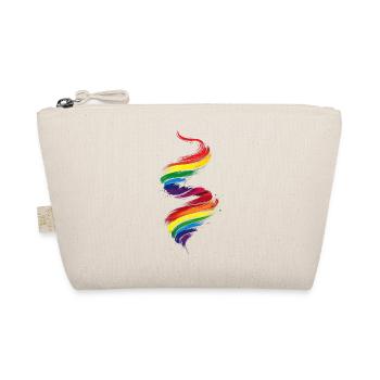 Abstract Rainbow Pride Tornado Design - Vibrant - Organic Pouch - nature - Front