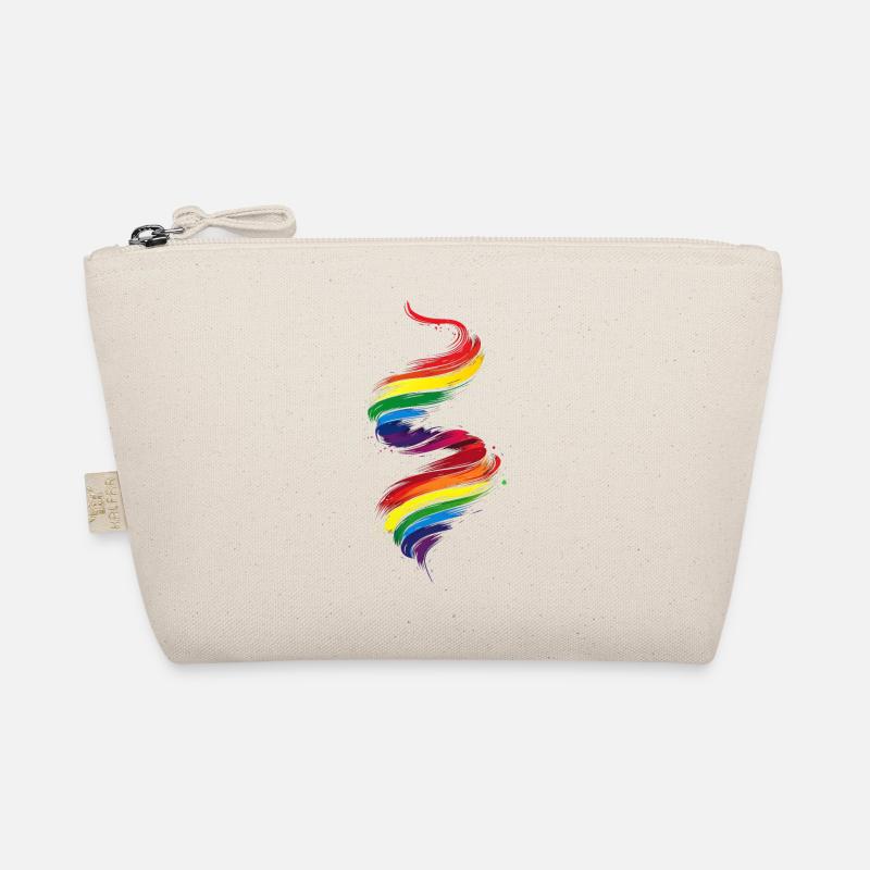 Abstraktes Regenbogen Pride Tornado Design - Lebendig Bio-Täschchen