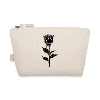 Simple rose design - Organic Pouch - nature - Front