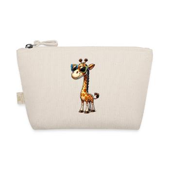 Lustige Giraffe gezeichnete Giraffe Giraffen Geschenk - Bio-Täschchen - Natur - Vorne