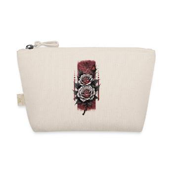 Harmonie en fleurs : Design de rose rouge et blanche - Trousse biologique - nature - Devant