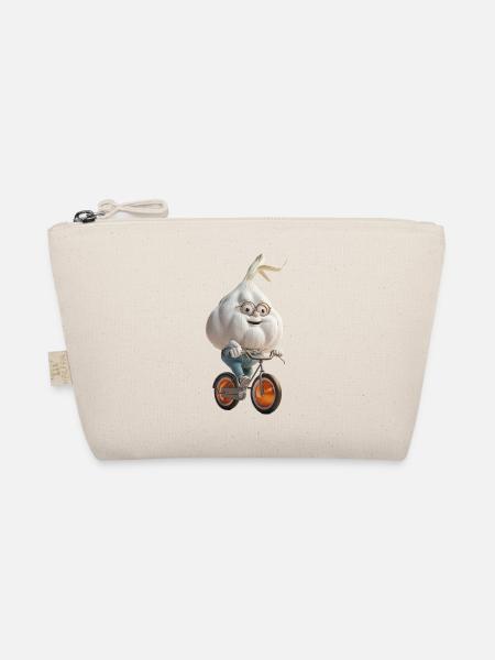 Knoblauch Fahrrad - Bio-Täschchen - Natur